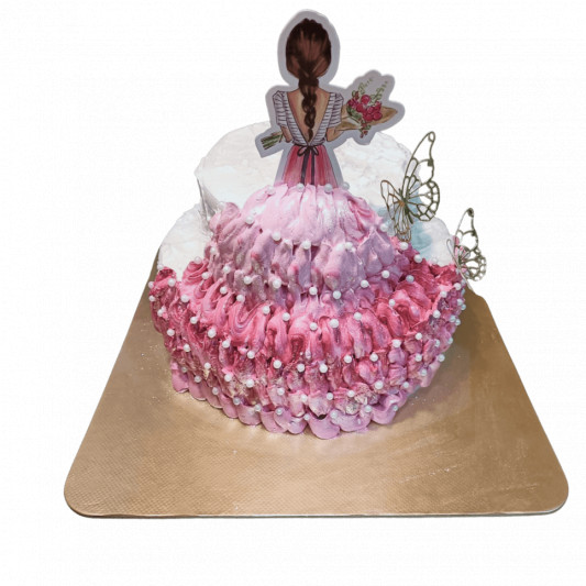 2 Tier Lady Back Cake online delivery in Noida, Delhi, NCR, Gurgaon