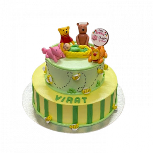 Pooh and friends Birthday Cake  online delivery in Noida, Delhi, NCR, Gurgaon