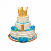 3 Tier Birthday Crown Cake  online delivery in Noida, Delhi, NCR,
                    Gurgaon
