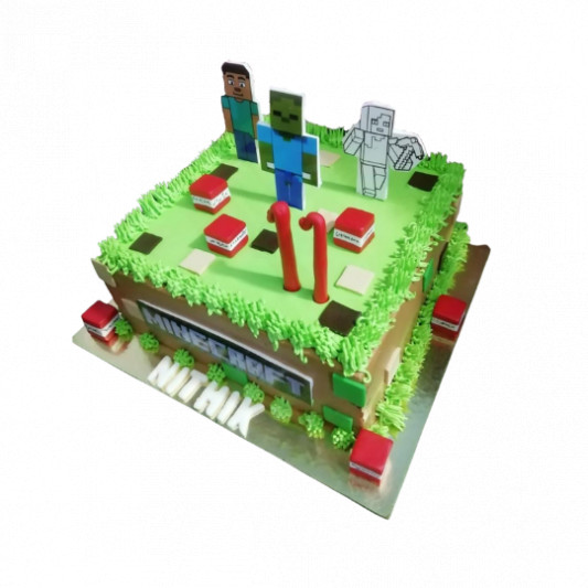 Minecraft Theme Cake  online delivery in Noida, Delhi, NCR, Gurgaon