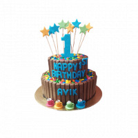 KitKat Cake with fondant Cups online delivery in Noida, Delhi, NCR,
                    Gurgaon