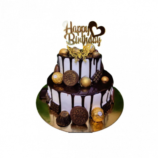 Happy Birthday 2 Tier Cake online delivery in Noida, Delhi, NCR, Gurgaon