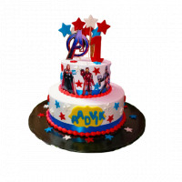 Avengers Theme 1st Birthday 2 Tier Cake online delivery in Noida, Delhi, NCR,
                    Gurgaon
