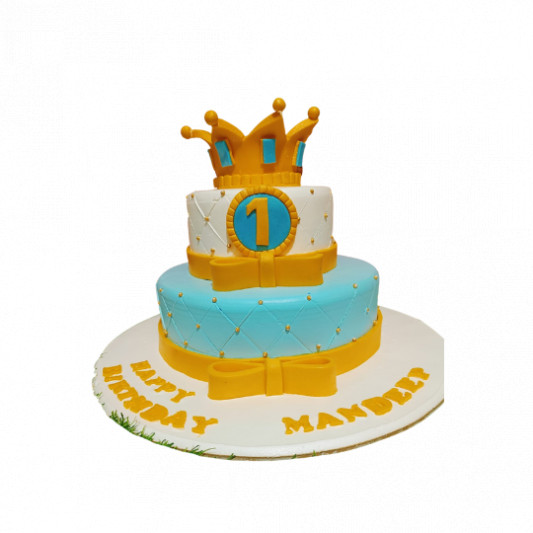 2 Tier Birthday Crown Cake  online delivery in Noida, Delhi, NCR, Gurgaon