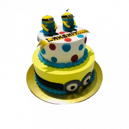 Minion 2 Tier Cake online delivery in Noida, Delhi, NCR, Gurgaon