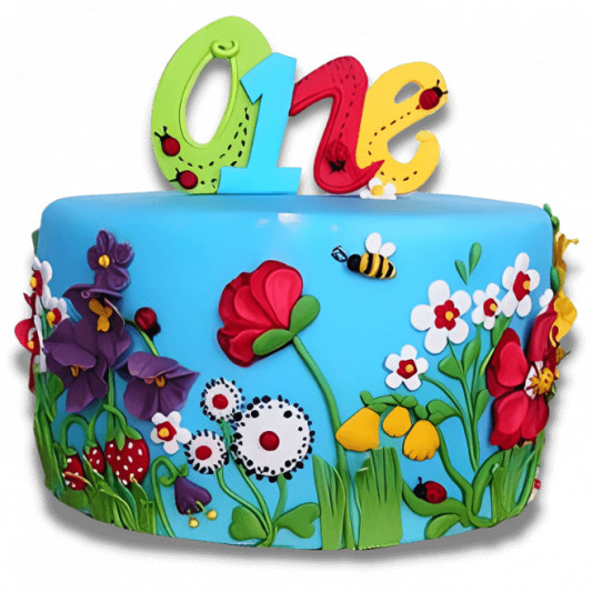 Flower cake online delivery in Noida, Delhi, NCR, Gurgaon