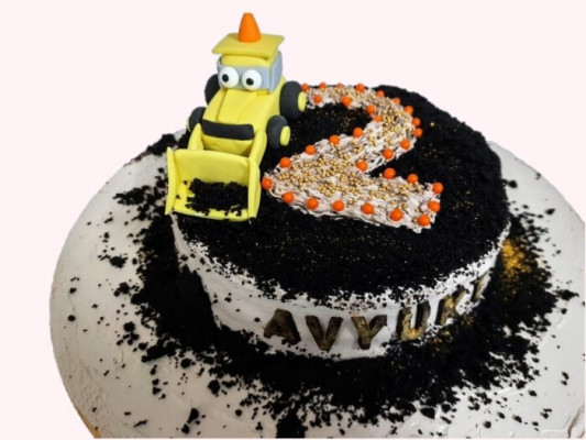 Construction Site Cake | Dumper Cake online delivery in Noida, Delhi, NCR, Gurgaon