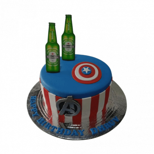 Captain America Theme Cake  online delivery in Noida, Delhi, NCR, Gurgaon