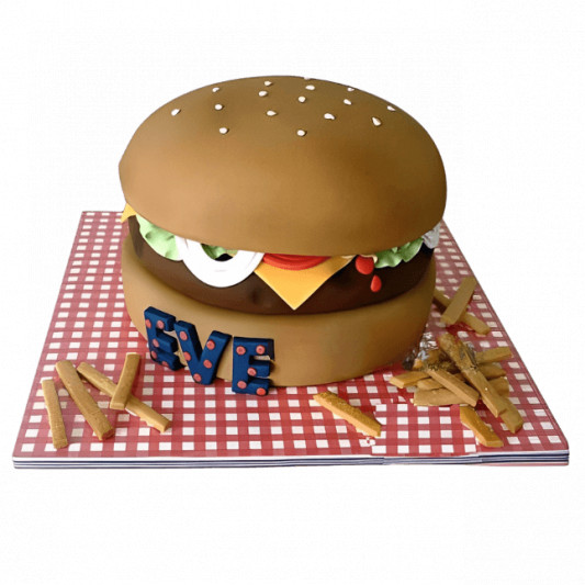 Hand Burger Cake online delivery in Noida, Delhi, NCR, Gurgaon