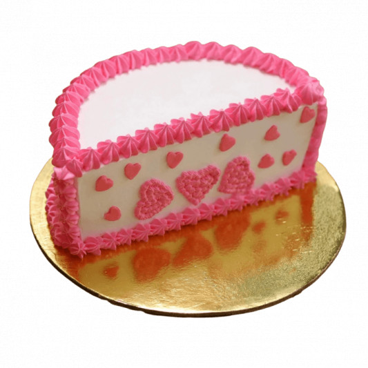 Cute Hearts Half Cake online delivery in Noida, Delhi, NCR, Gurgaon