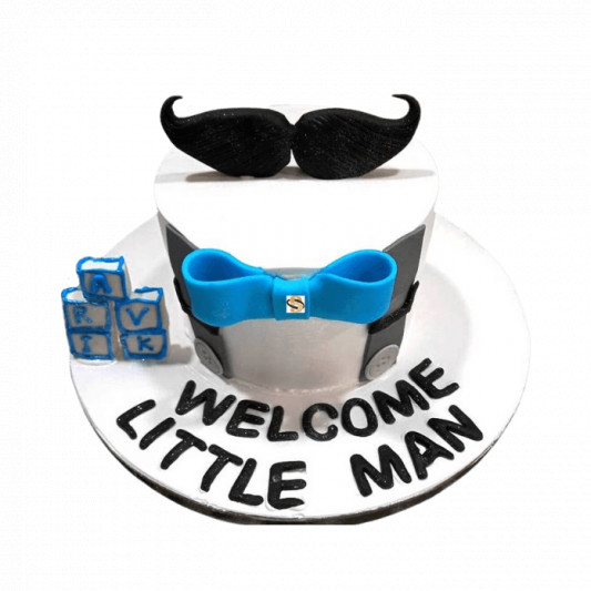 Little Man Mustaches Cake online delivery in Noida, Delhi, NCR, Gurgaon