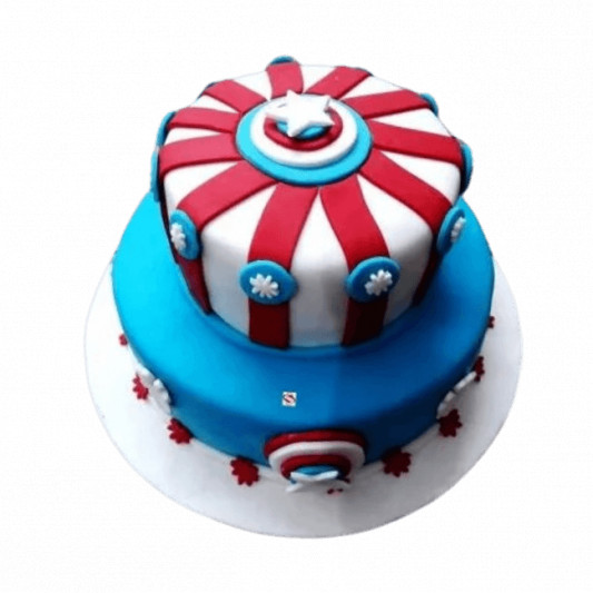 Captain America 2 Tier Cake online delivery in Noida, Delhi, NCR, Gurgaon