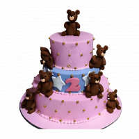 3 Tier Teddy Bear Cake online delivery in Noida, Delhi, NCR,
                    Gurgaon