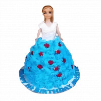 Blue Dress Doll Cake online delivery in Noida, Delhi, NCR,
                    Gurgaon