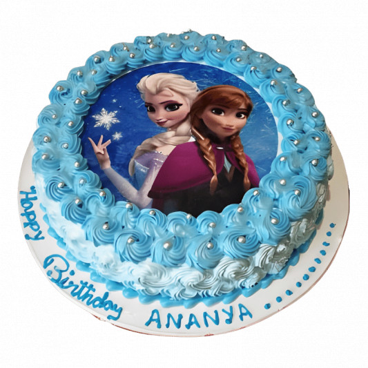 Elsa Anna Photo Cake online delivery in Noida, Delhi, NCR, Gurgaon