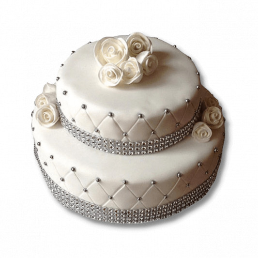 2 Tier Designer Fondant Cake online delivery in Noida, Delhi, NCR, Gurgaon