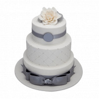 3 Tier Silver Anniversary Cake online delivery in Noida, Delhi, NCR,
                    Gurgaon