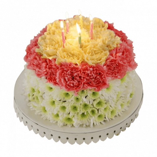 Forever Glow Floral Fantasy Cake online delivery in Noida, Delhi, NCR, Gurgaon