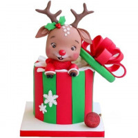 Reindeer Present Theme Cake online delivery in Noida, Delhi, NCR,
                    Gurgaon