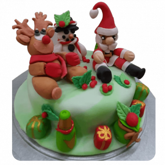 Christmas Fondant Cake online delivery in Noida, Delhi, NCR, Gurgaon