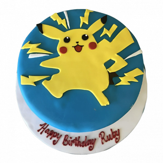 Pikachu Pokemon Fondant Cake online delivery in Noida, Delhi, NCR, Gurgaon