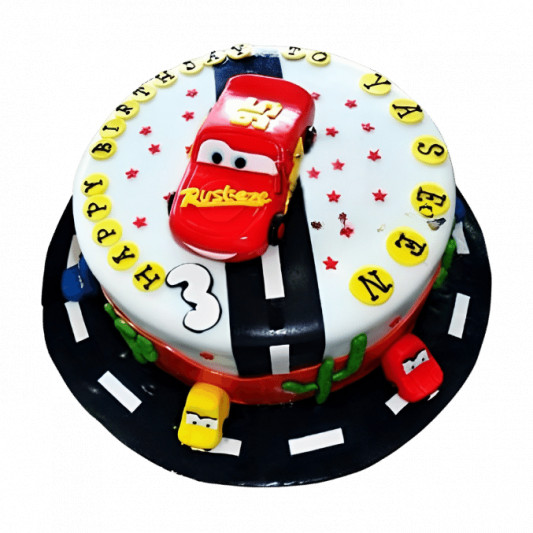 Car Cake 3rd Birthday Cake online delivery in Noida, Delhi, NCR, Gurgaon