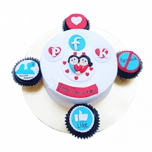 Facebook Love Story Cake online delivery in Noida, Delhi, NCR, Gurgaon