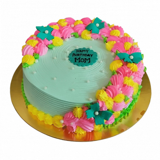 Floral Cream Cake online delivery in Noida, Delhi, NCR, Gurgaon