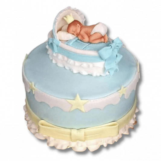 Baby in the Crib Fondant Cake online delivery in Noida, Delhi, NCR, Gurgaon