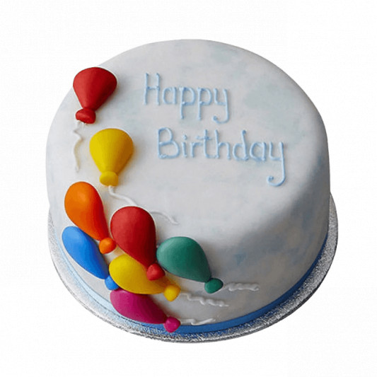 Birthday Balloon Fondant Cake online delivery in Noida, Delhi, NCR, Gurgaon