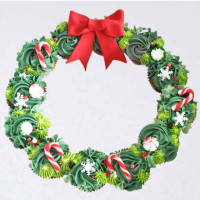X-mas Wreath Pull a Part Cupcake online delivery in Noida, Delhi, NCR,
                    Gurgaon