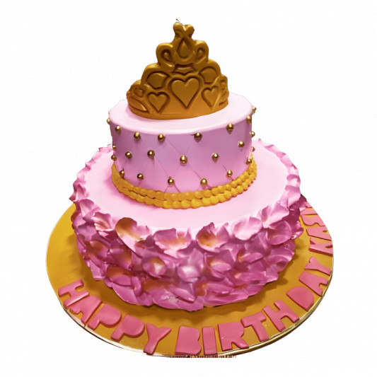 2 Tier Birthday Crown Cake online delivery in Noida, Delhi, NCR, Gurgaon