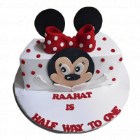 Half Birthday Mickey Mouse Cake online delivery in Noida, Delhi, NCR,
                    Gurgaon