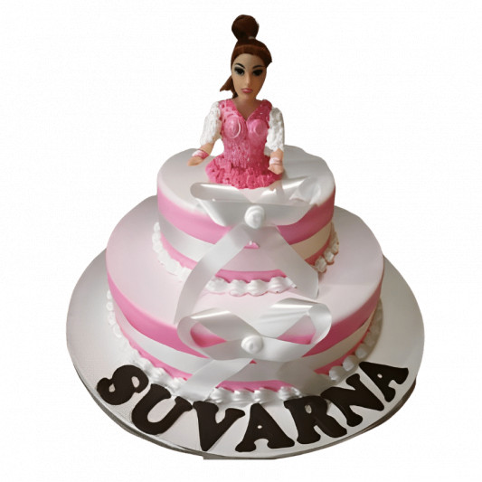 2 Layer Doll Cake online delivery in Noida, Delhi, NCR, Gurgaon