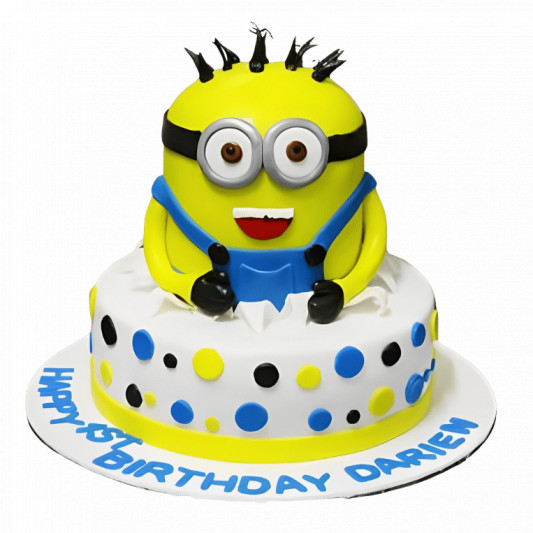 2 Tier Minion Cake online delivery in Noida, Delhi, NCR, Gurgaon