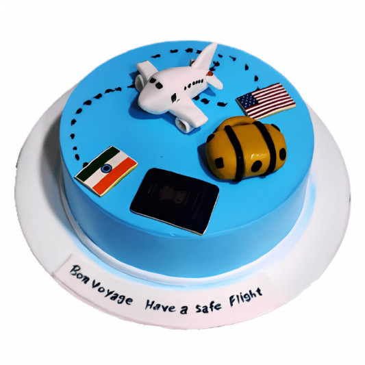 Bon Voyage Theme Cake online delivery in Noida, Delhi, NCR, Gurgaon