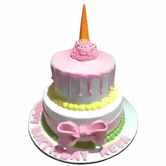 2 Tier Ice Cream Cone Cake online delivery in Noida, Delhi, NCR, Gurgaon