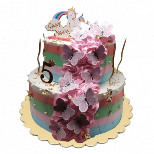 2 tier Butterfly Cake online delivery in Noida, Delhi, NCR, Gurgaon