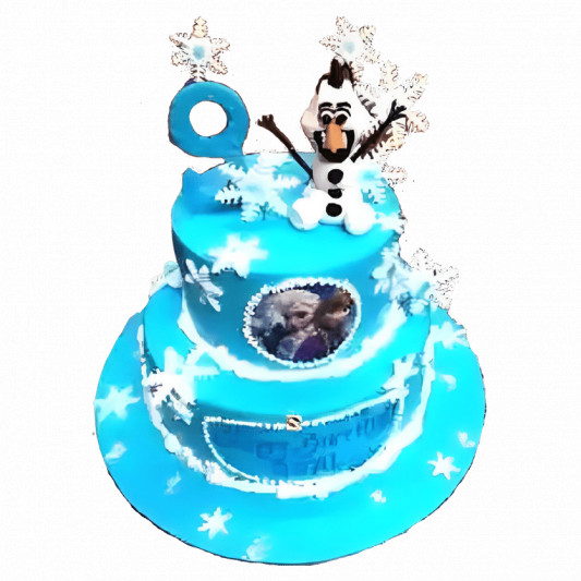 2 Tier Elsa and Anna Frozen Theme Cake online delivery in Noida, Delhi, NCR, Gurgaon