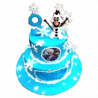 2 Tier Elsa and Anna Frozen Theme Cake online delivery in Noida, Delhi, NCR,
                    Gurgaon