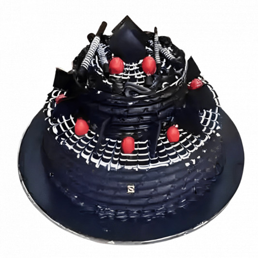 2 Tier Cherry on Chocolate Cake online delivery in Noida, Delhi, NCR, Gurgaon