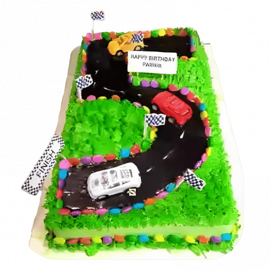 5th Birthday Racing Track Cake online delivery in Noida, Delhi, NCR, Gurgaon