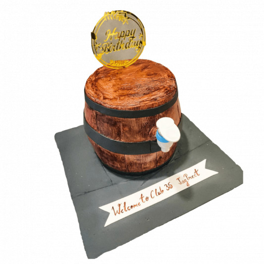 Working Barrel Cake with Tap online delivery in Noida, Delhi, NCR, Gurgaon