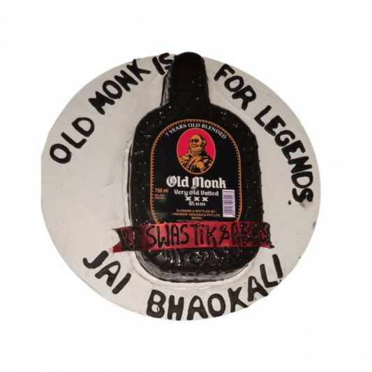 Old Monk Fondant Cake  online delivery in Noida, Delhi, NCR, Gurgaon