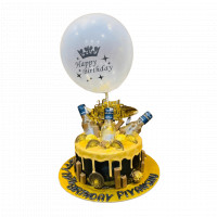 Real Liquor Cake with Balloon online delivery in Noida, Delhi, NCR,
                    Gurgaon