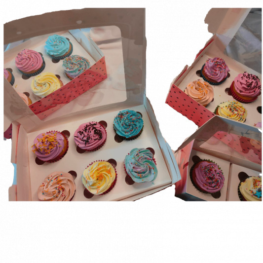 Rainbow Cupcakes  online delivery in Noida, Delhi, NCR, Gurgaon