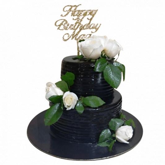 2 Tier Flower Birthday Cake online delivery in Noida, Delhi, NCR, Gurgaon