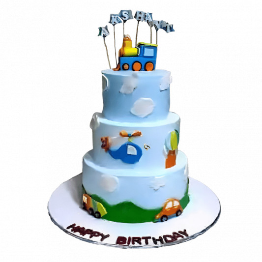 Transportation Theme Birthday Cake online delivery in Noida, Delhi, NCR, Gurgaon