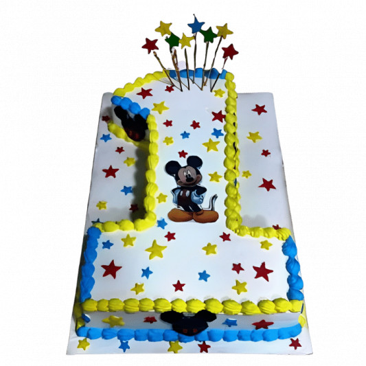 Micky Mouse Number Cake online delivery in Noida, Delhi, NCR, Gurgaon