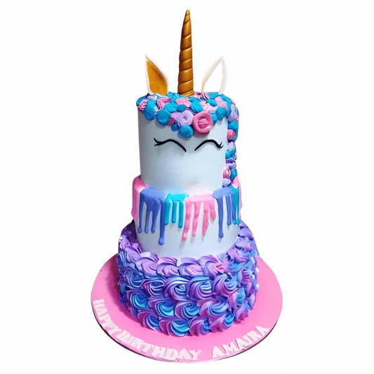 Super-Tier Unicorn Theme Cake online delivery in Noida, Delhi, NCR, Gurgaon